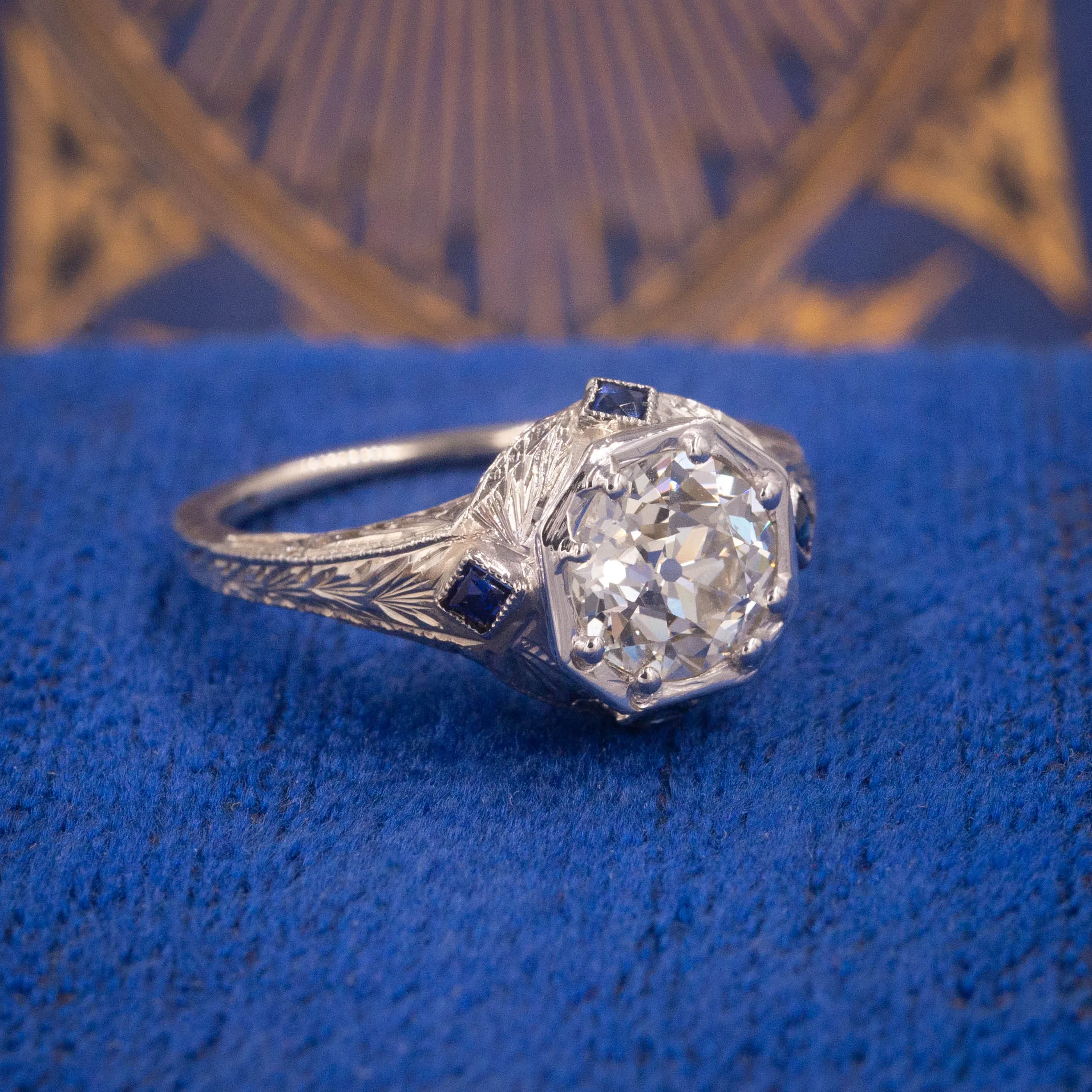 Old European Cut 1.56ct Diamond Ring c1920