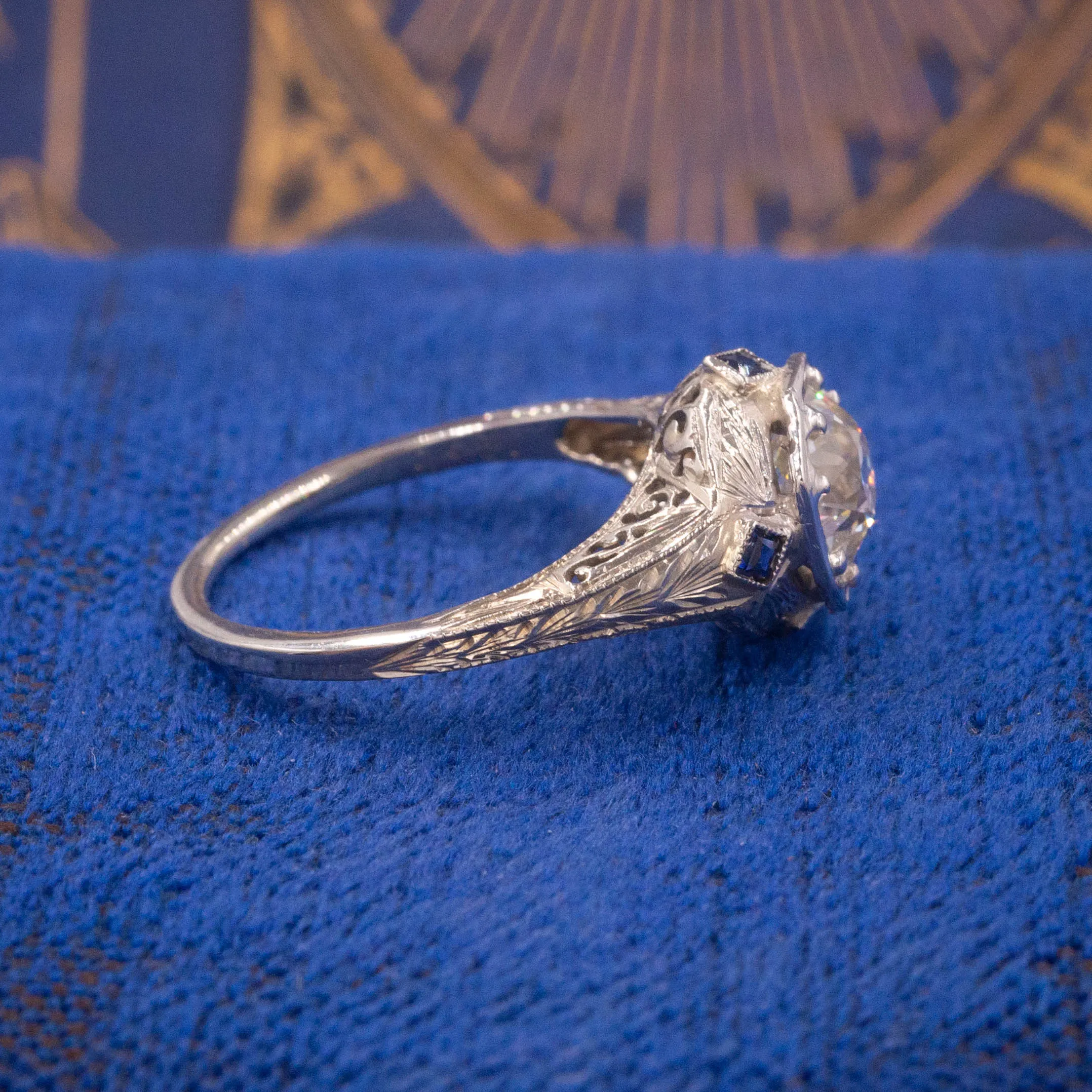Old European Cut 1.56ct Diamond Ring c1920