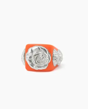 Orange on Silver Rosetón