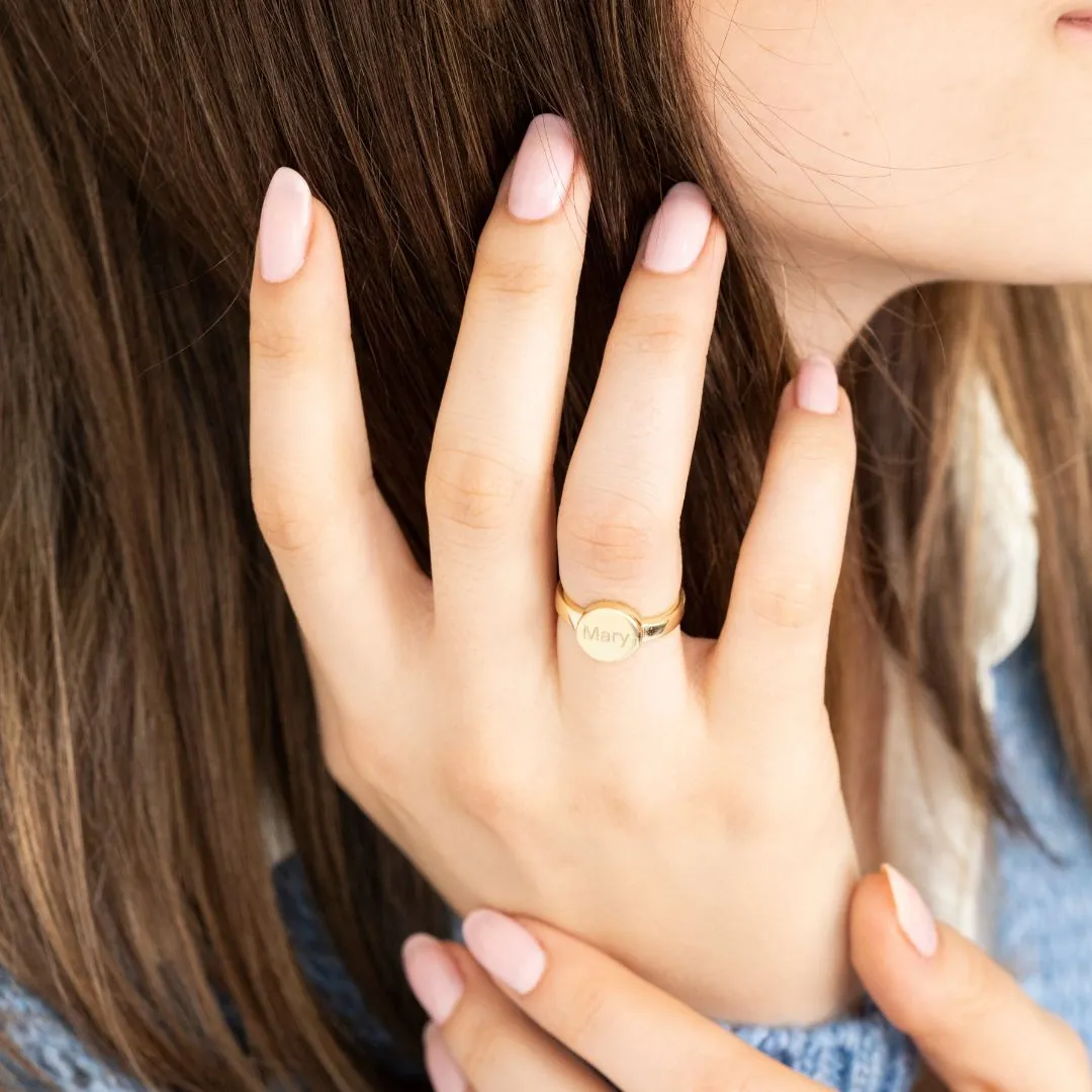 Personalized Signet Name Ring