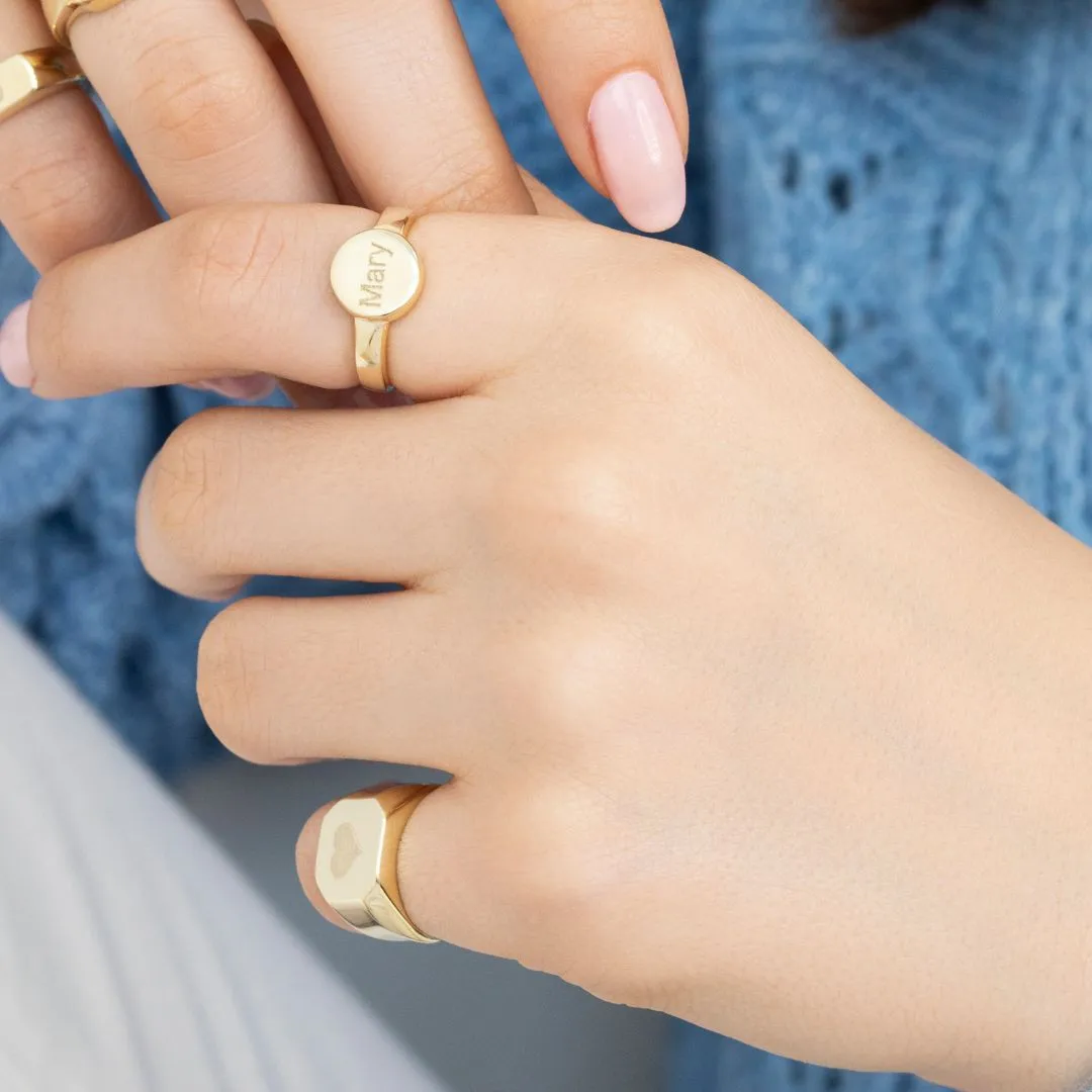 Personalized Signet Name Ring