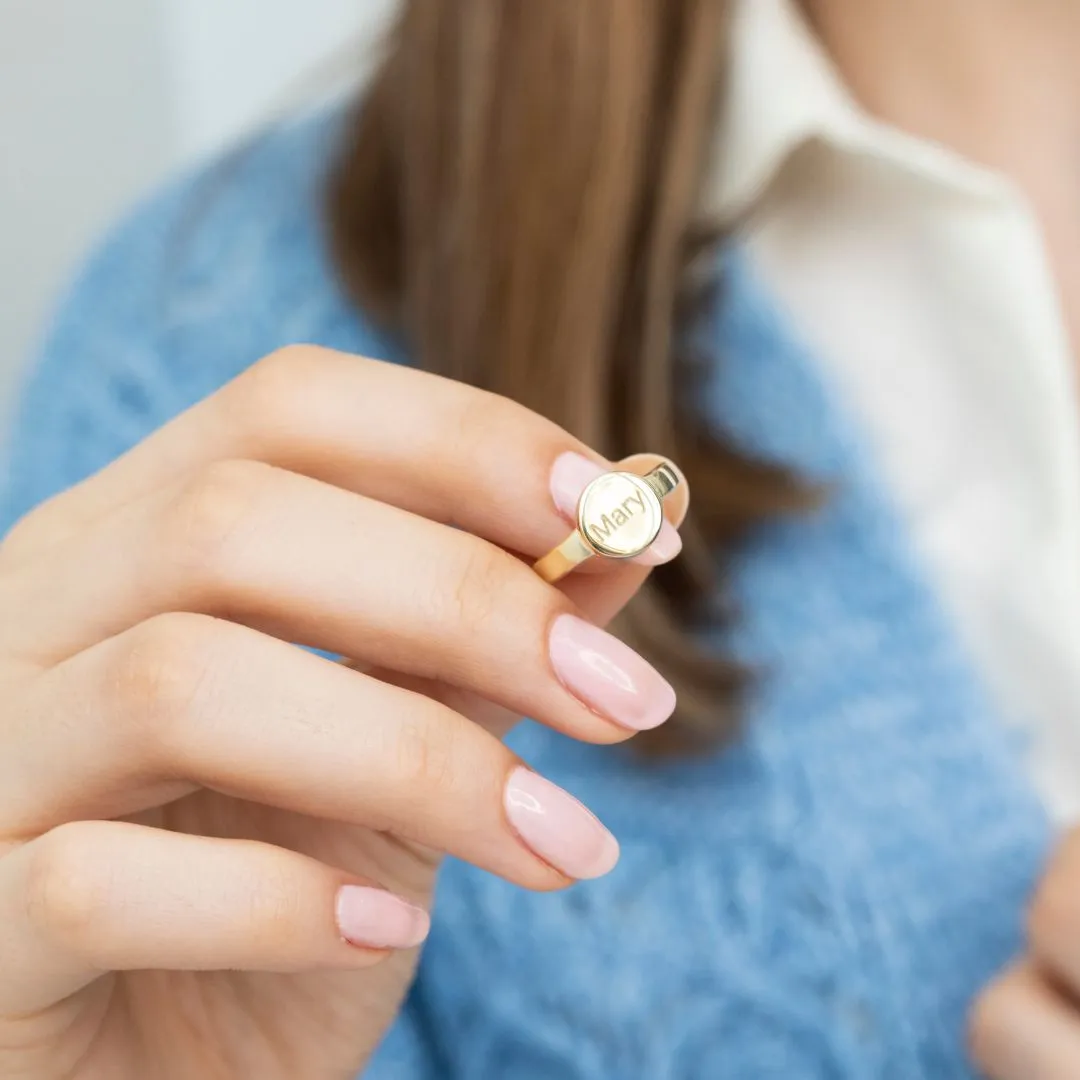Personalized Signet Name Ring