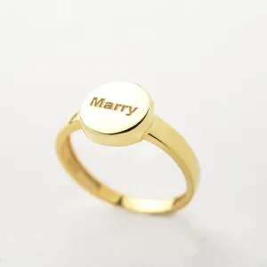 Personalized Signet Name Ring