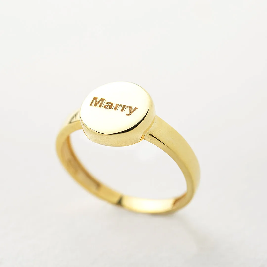 Personalized Signet Name Ring