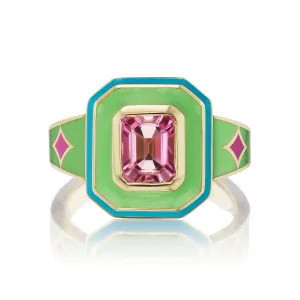 Pink Tourmaline Quad Cocktail Ring
