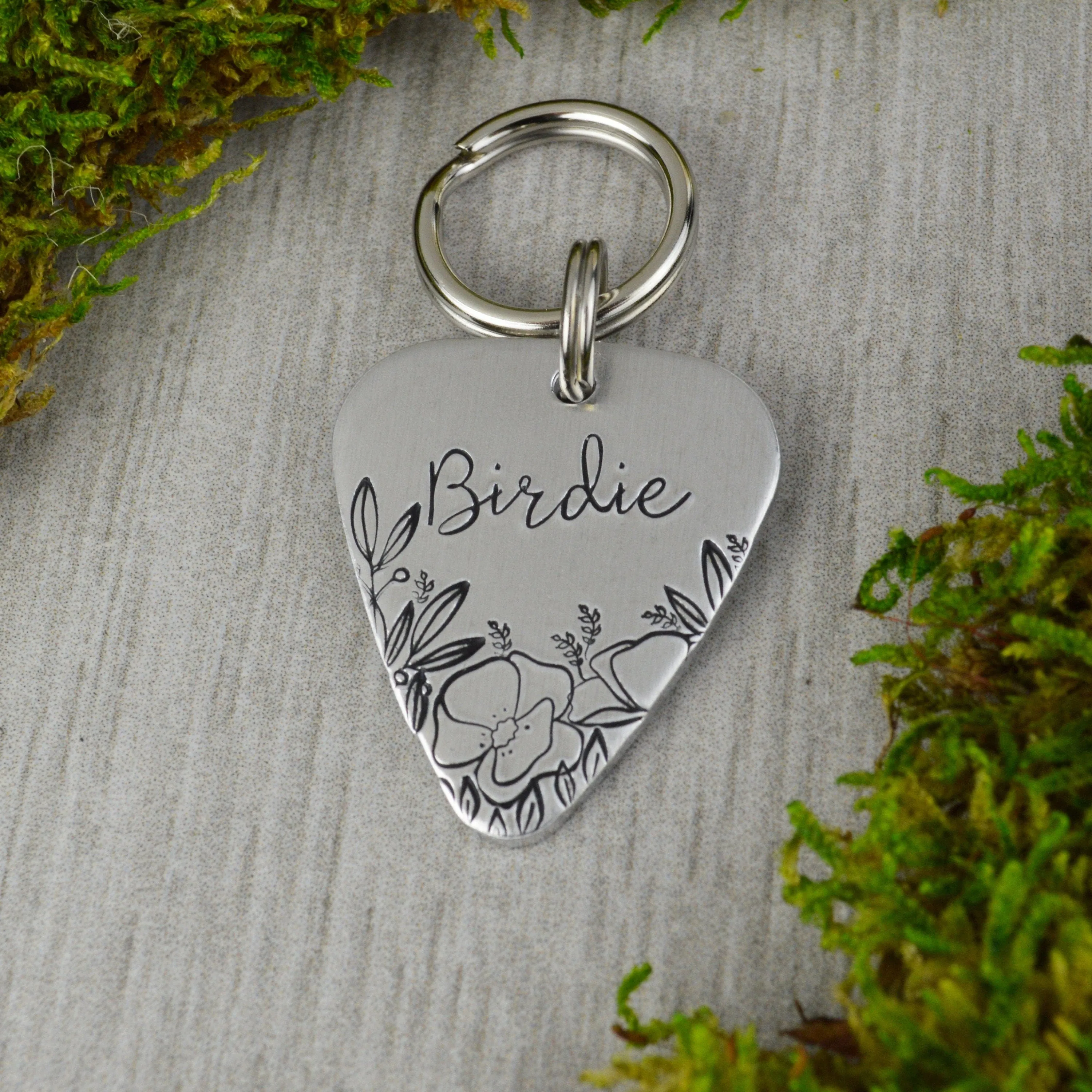 Poppy Blooms Pet ID Tag
