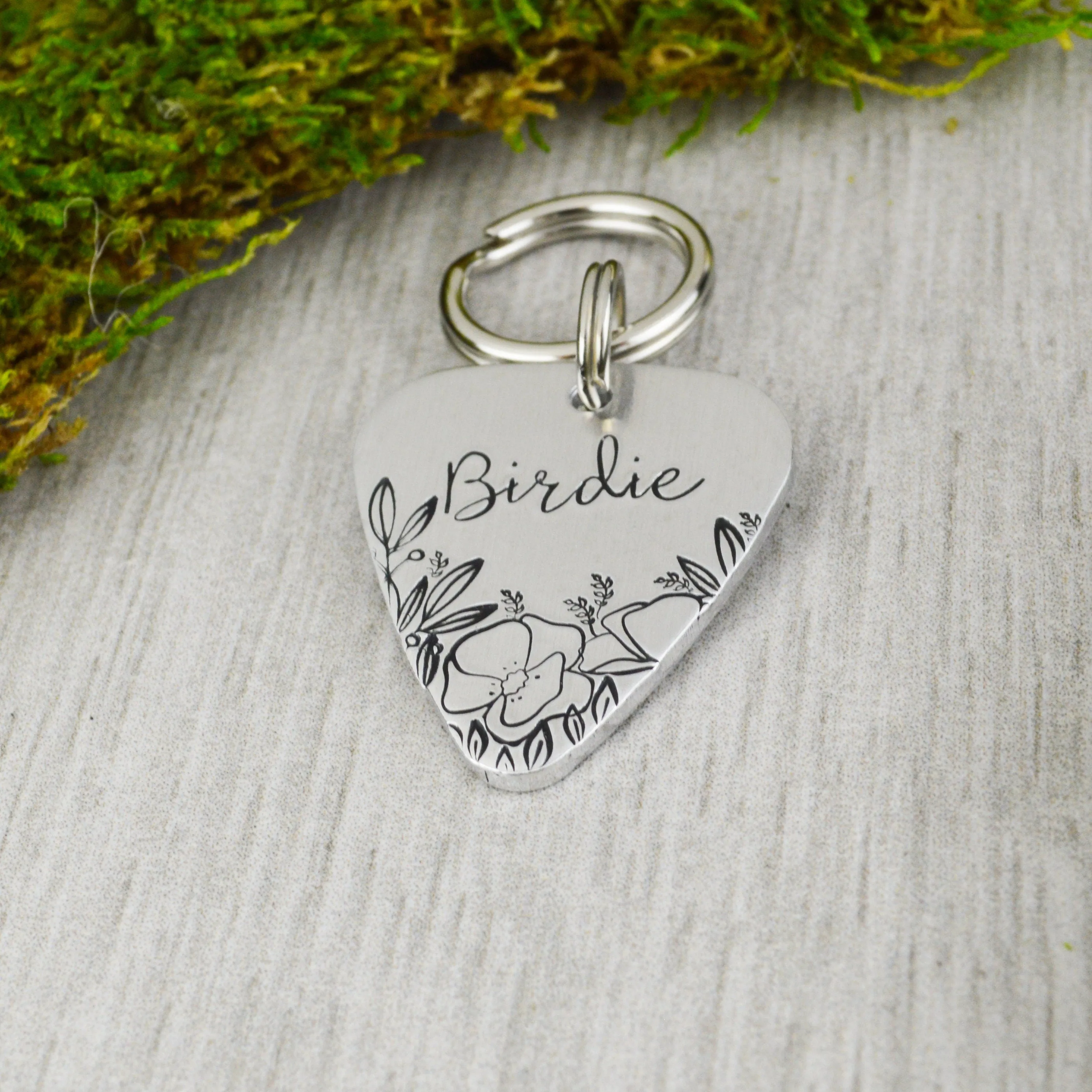 Poppy Blooms Pet ID Tag