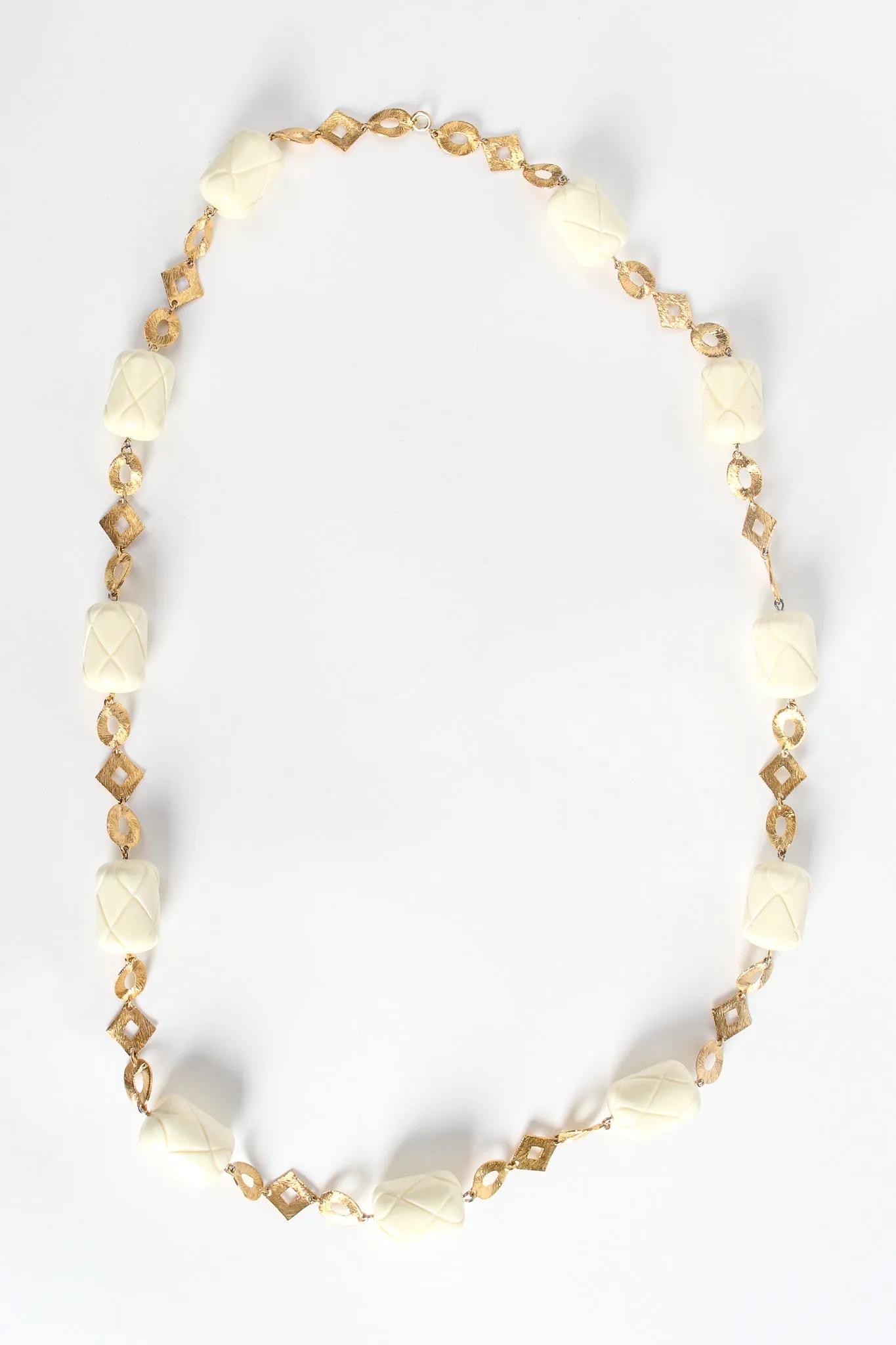 Quilted Barrel Bead Necklace