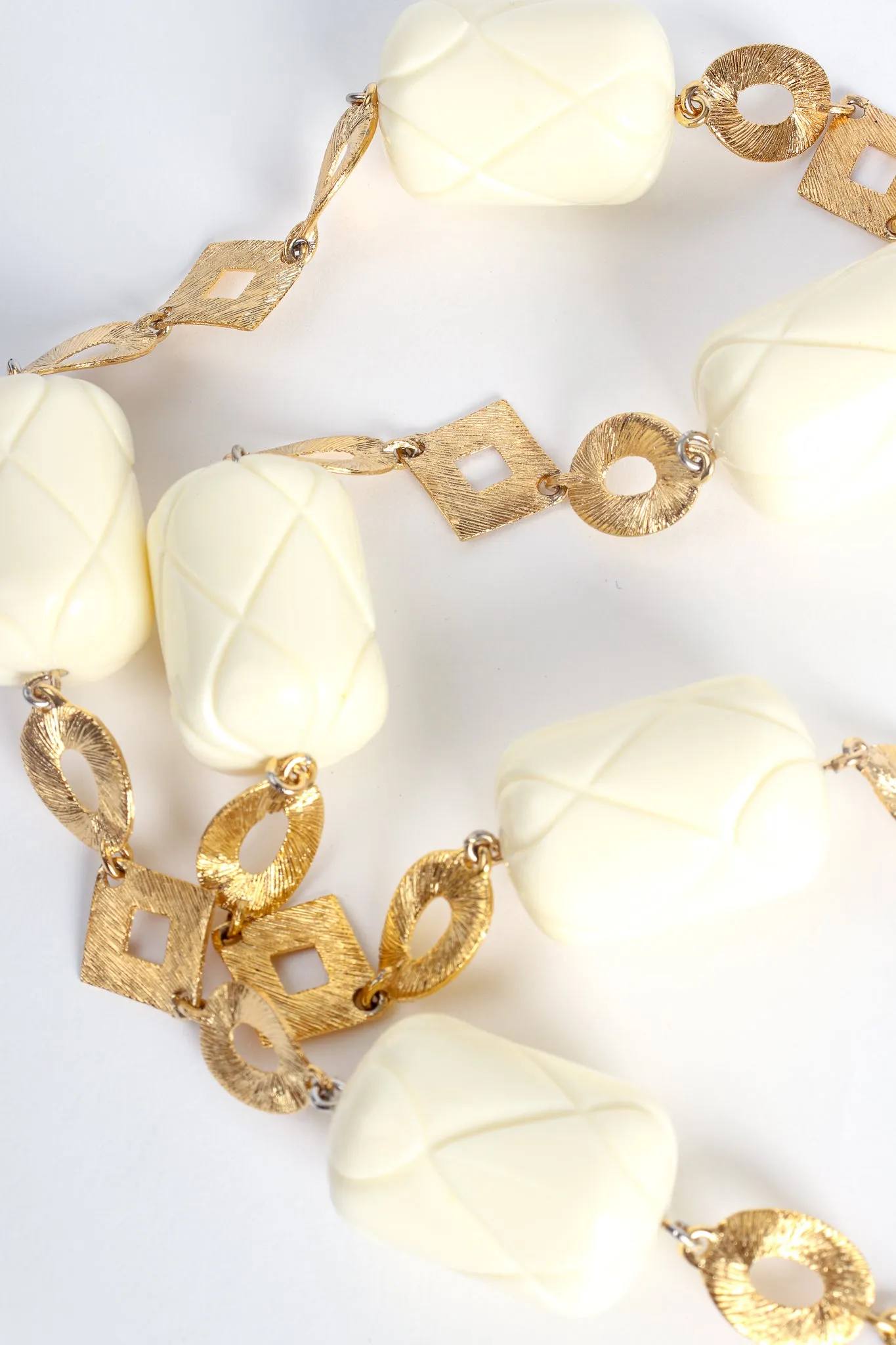Quilted Barrel Bead Necklace