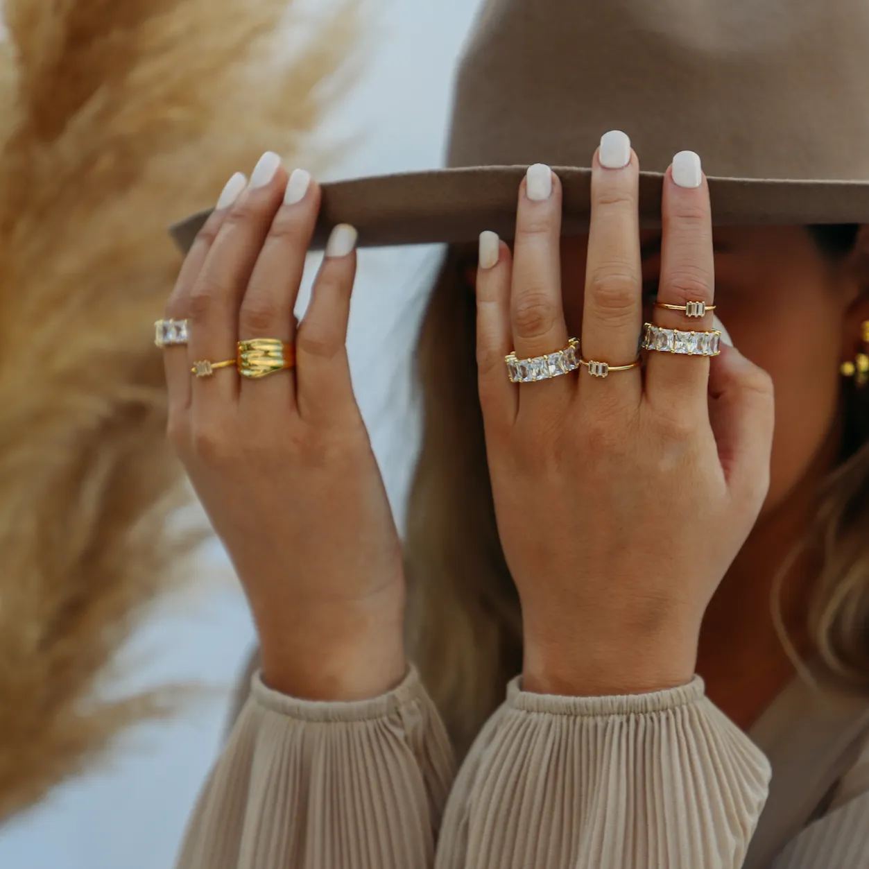 Quinn Triple Diamond Baguette Ring