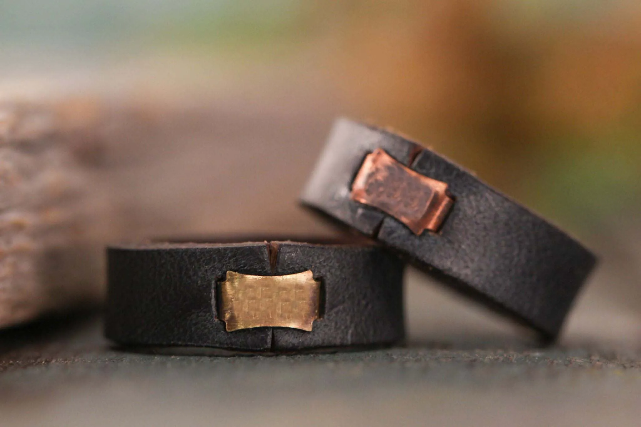 "Join, or Die" Leather Ring | Stone Blue