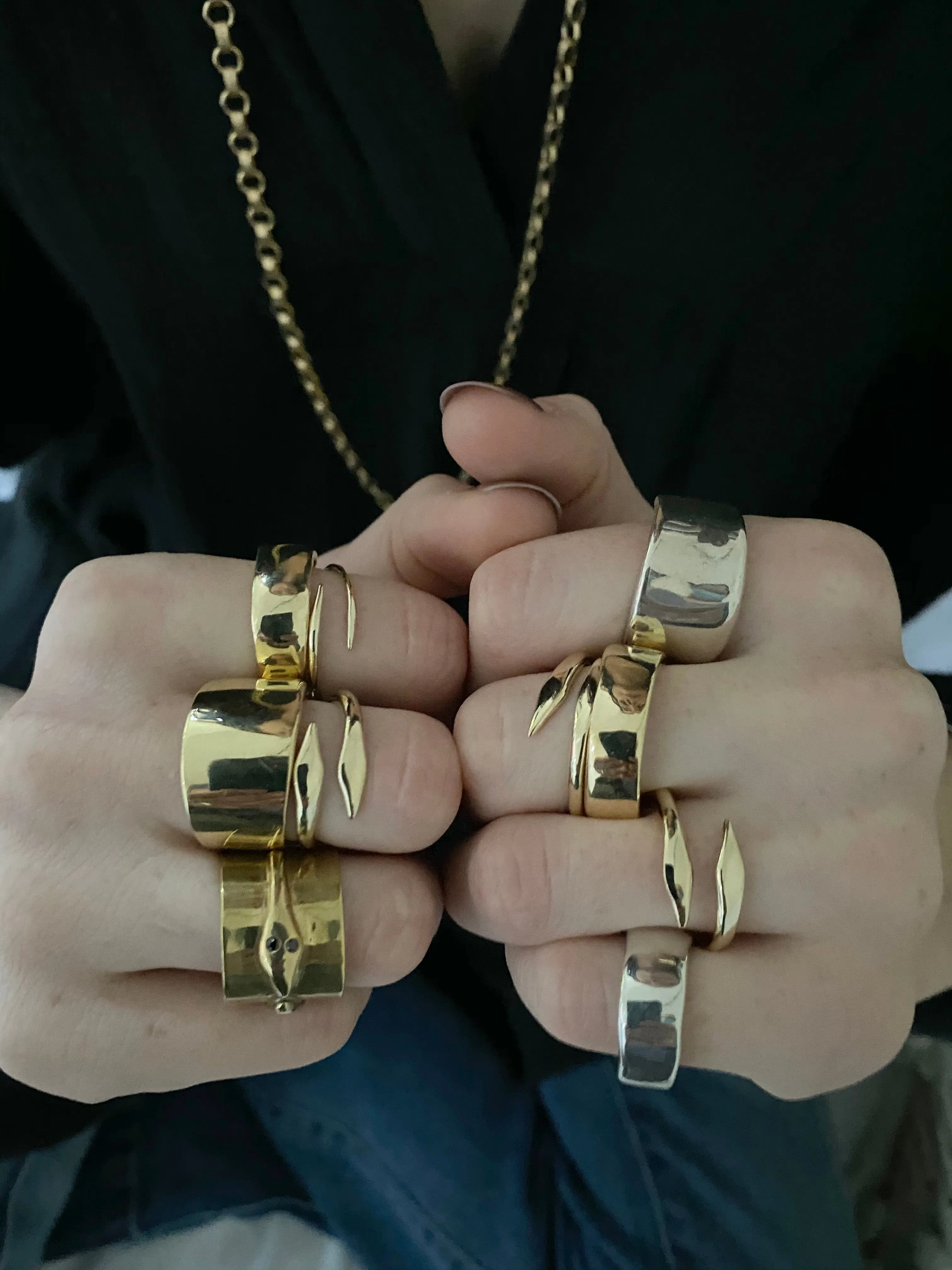 Raw Cuff Ring - Gold