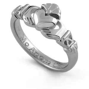 Retired Silver PROMISE Claddagh Ring LS-PROMISE1 My Soul Mate - Mo Anam Cara
