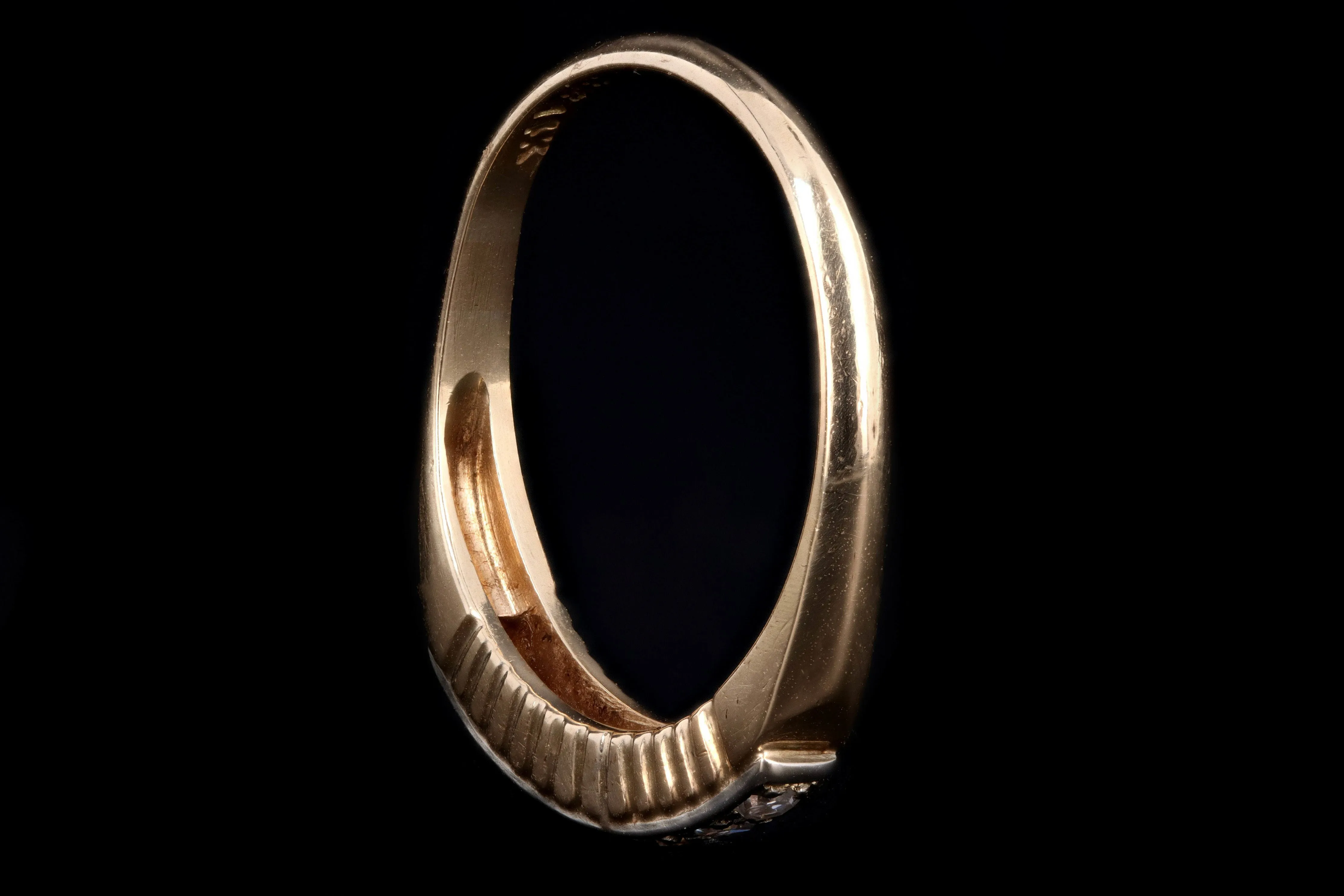 Retro 14K Gold .15 Carat Single Cut Diamond Band