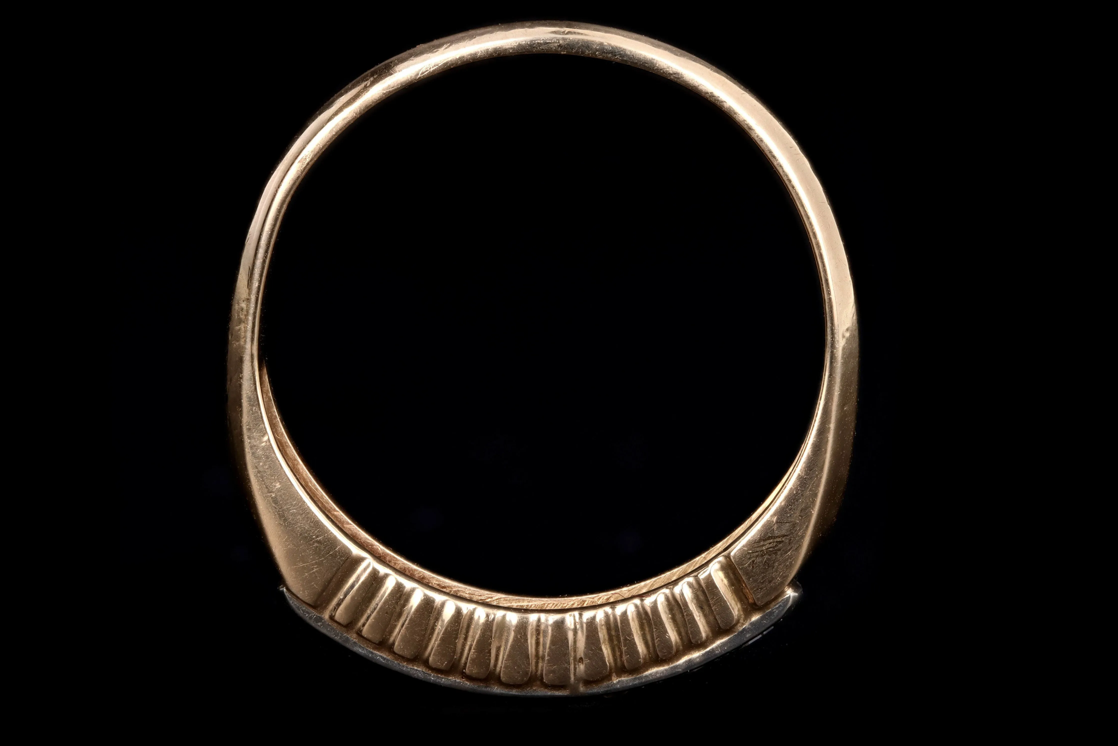 Retro 14K Gold .15 Carat Single Cut Diamond Band