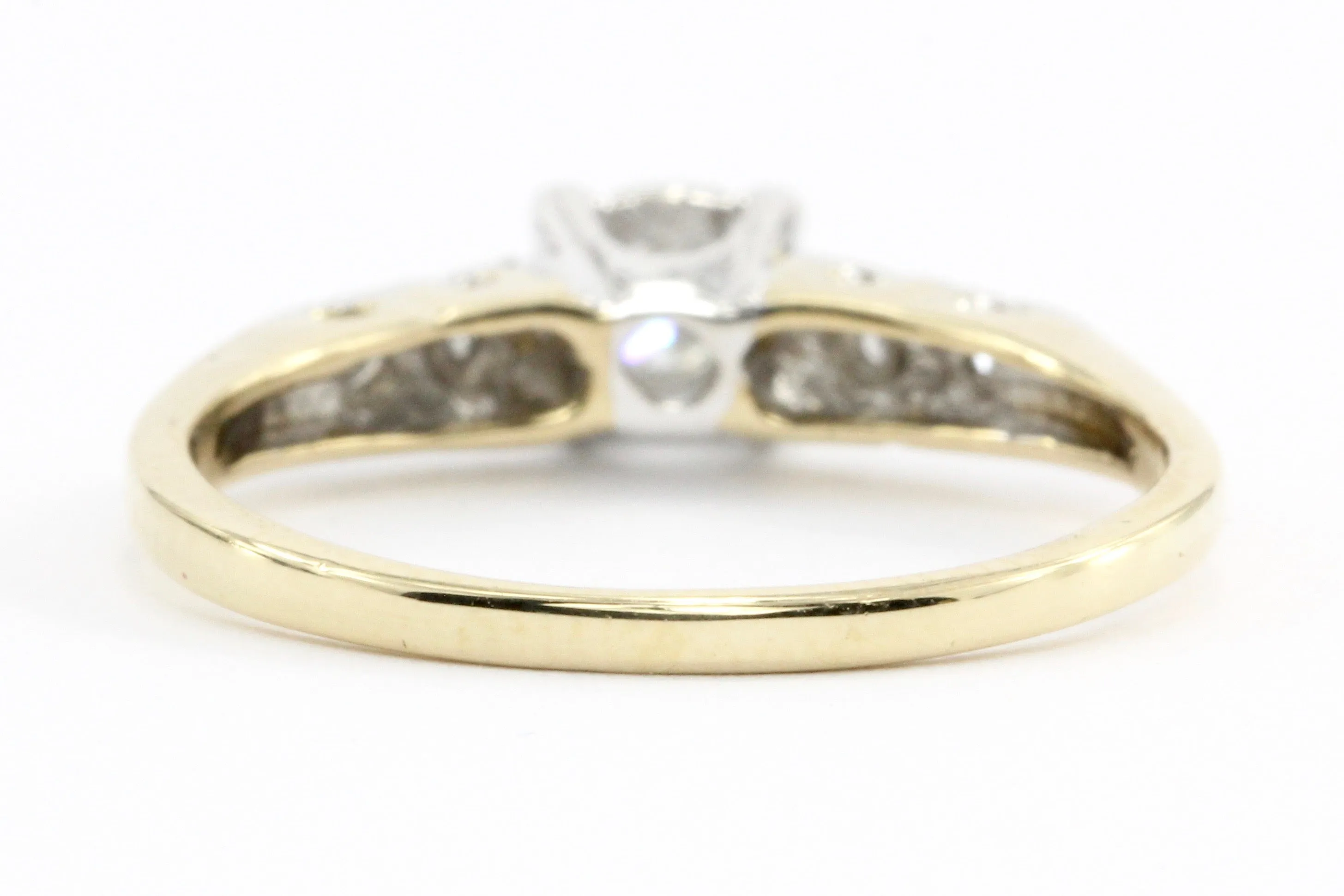 Retro 14K Gold Diamond Engagement Ring c.1940's