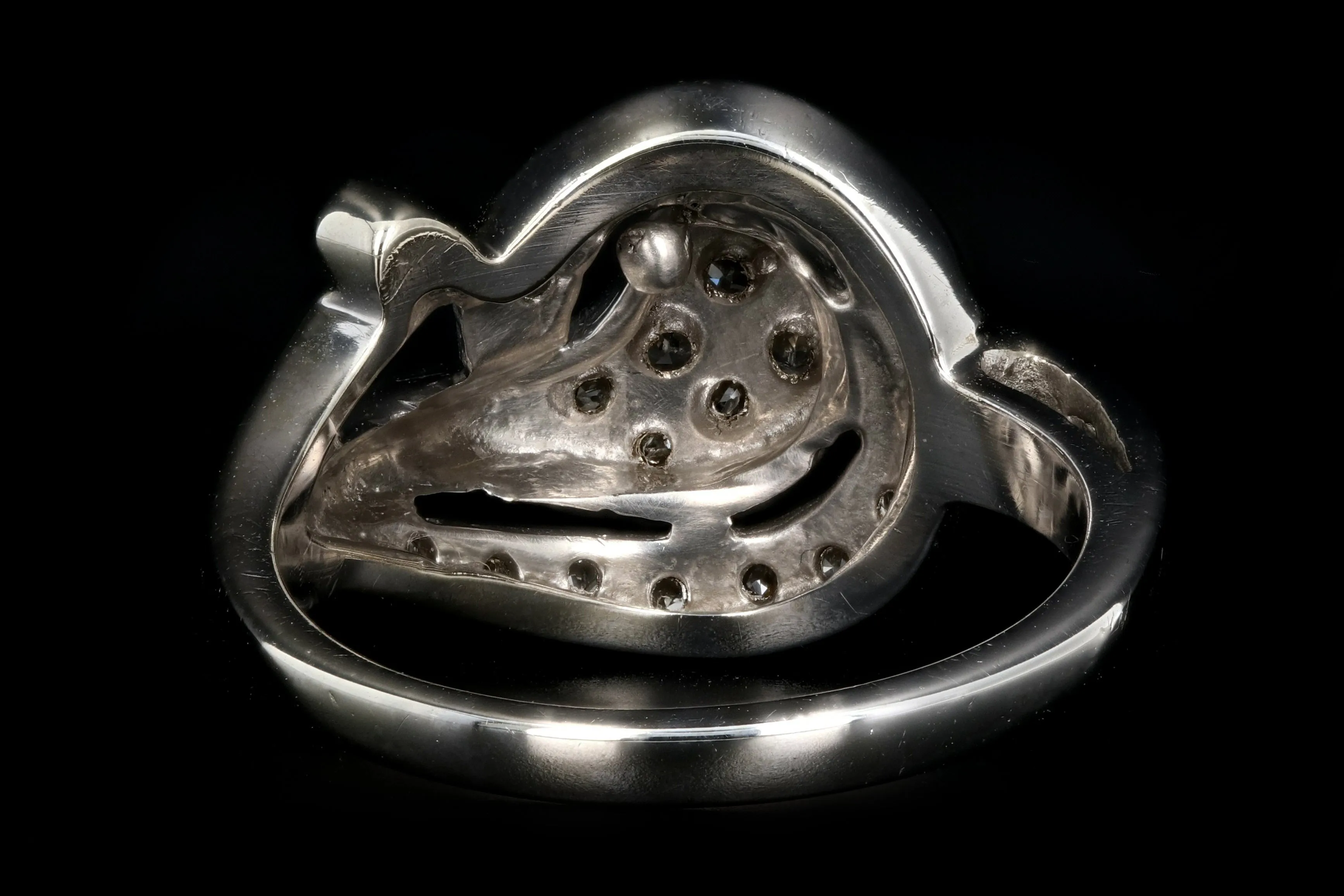Retro 14K White Gold .38CTW Diamond Ring