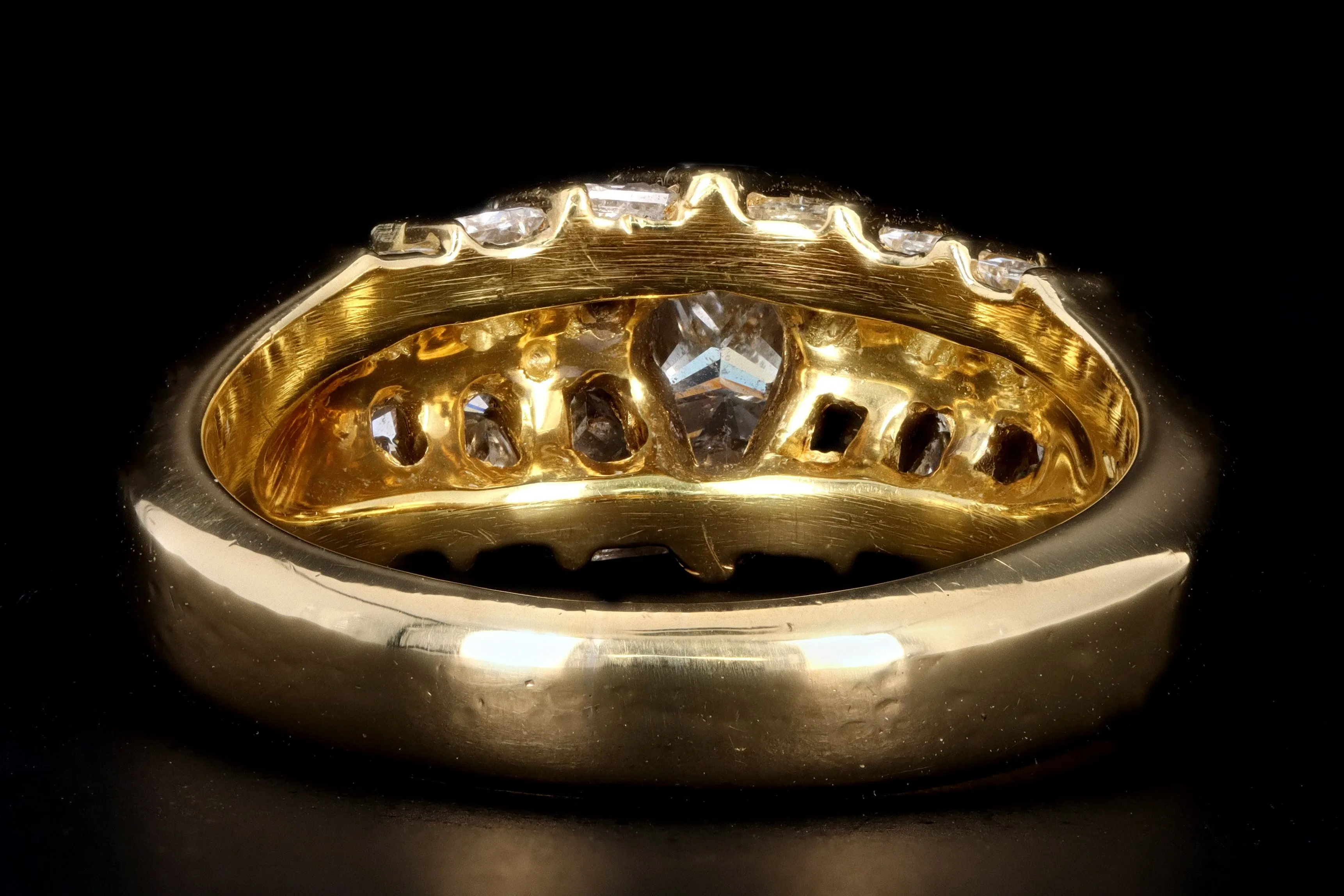 Retro 18K Yellow Gold .50 Carat Princess Cut Diamond Ring