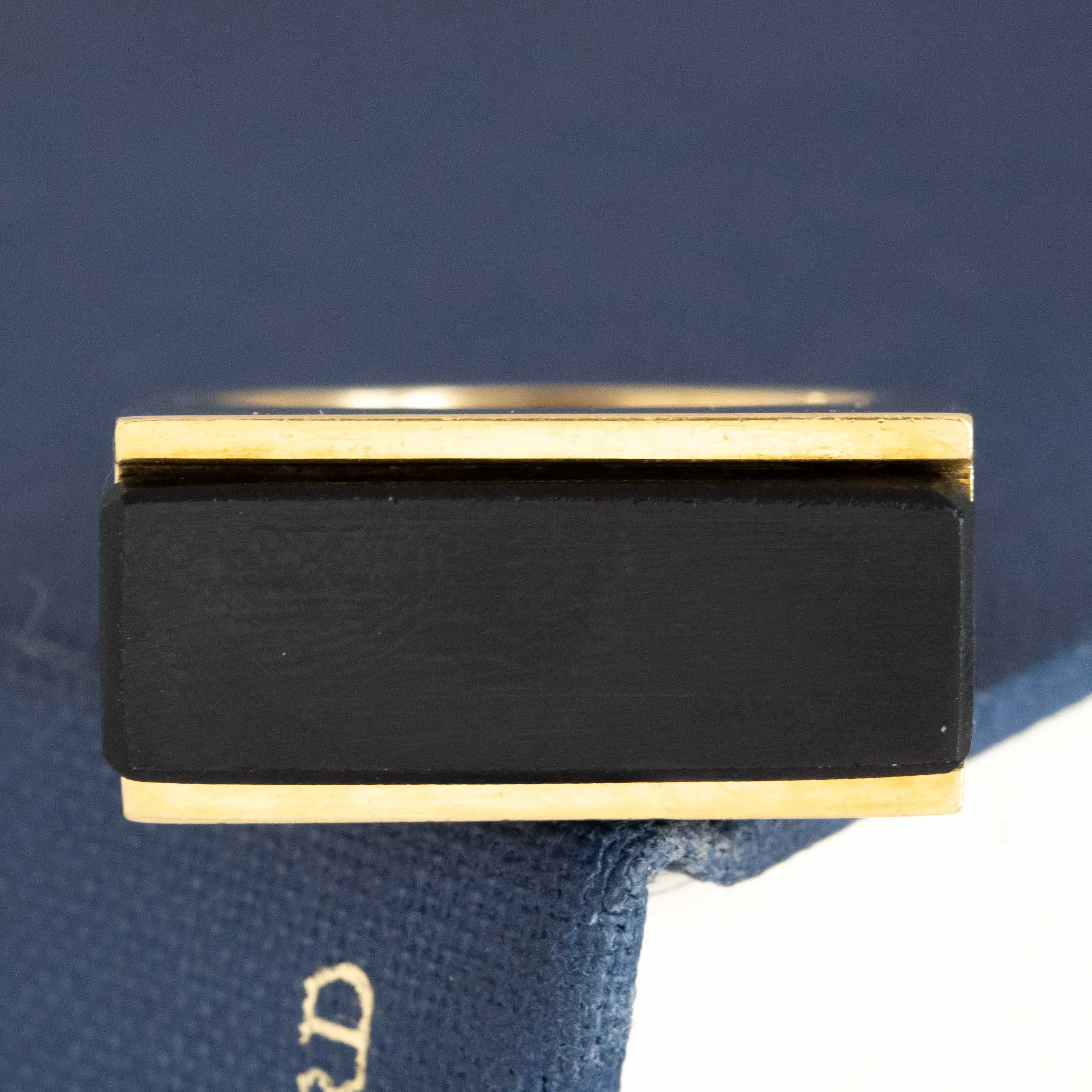 Retro Onyx Ring by Henry Dunay