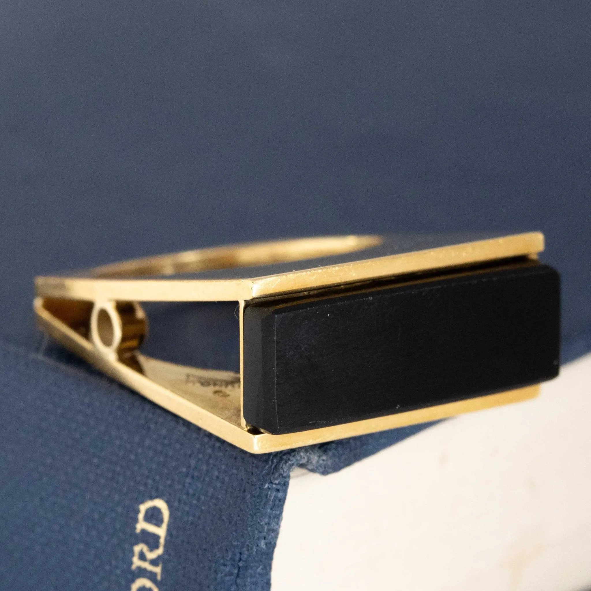 Retro Onyx Ring by Henry Dunay