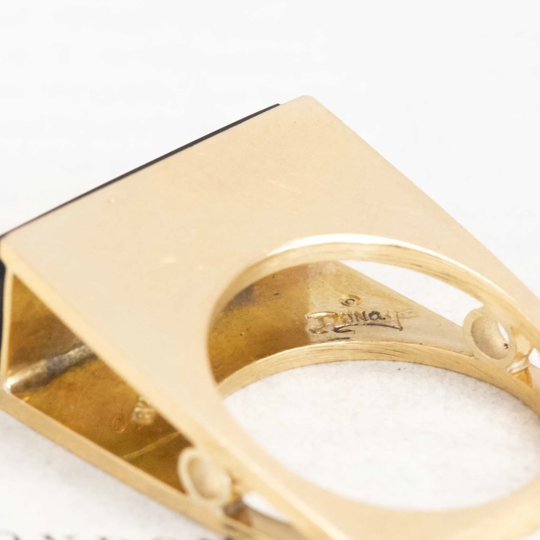 Retro Onyx Ring by Henry Dunay