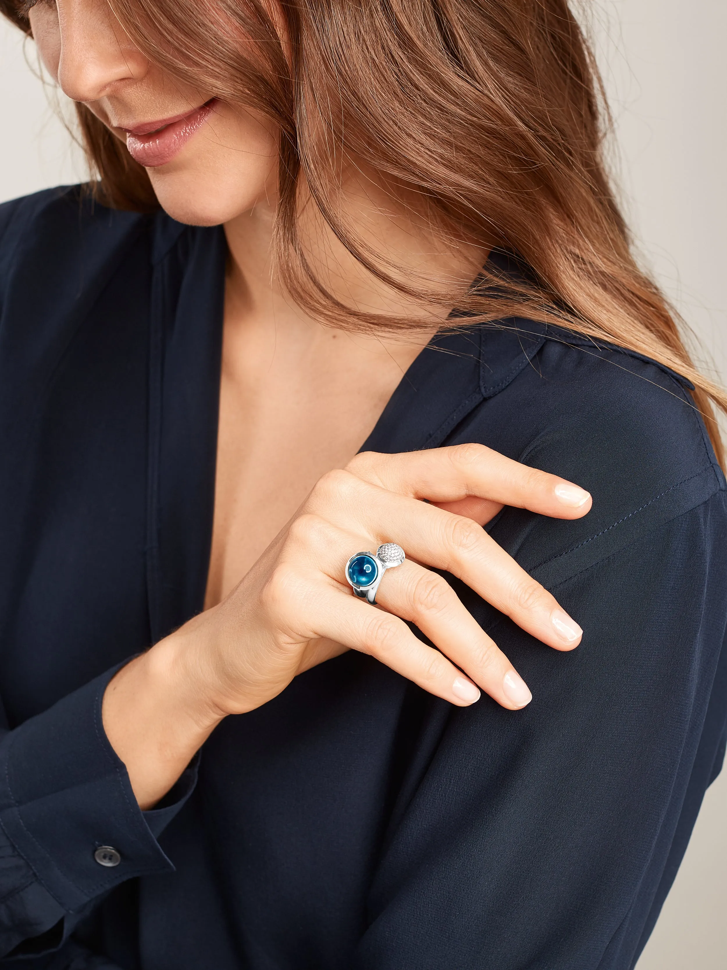 Ring BOUTON large London Topaz London Topaz