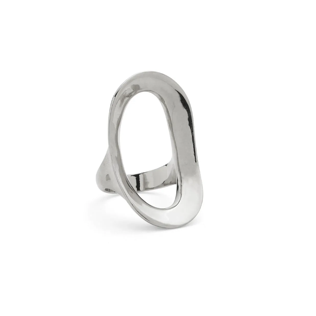 Rink Ring in Rhodium
