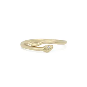 River Snake Ring | Gold   Diamond