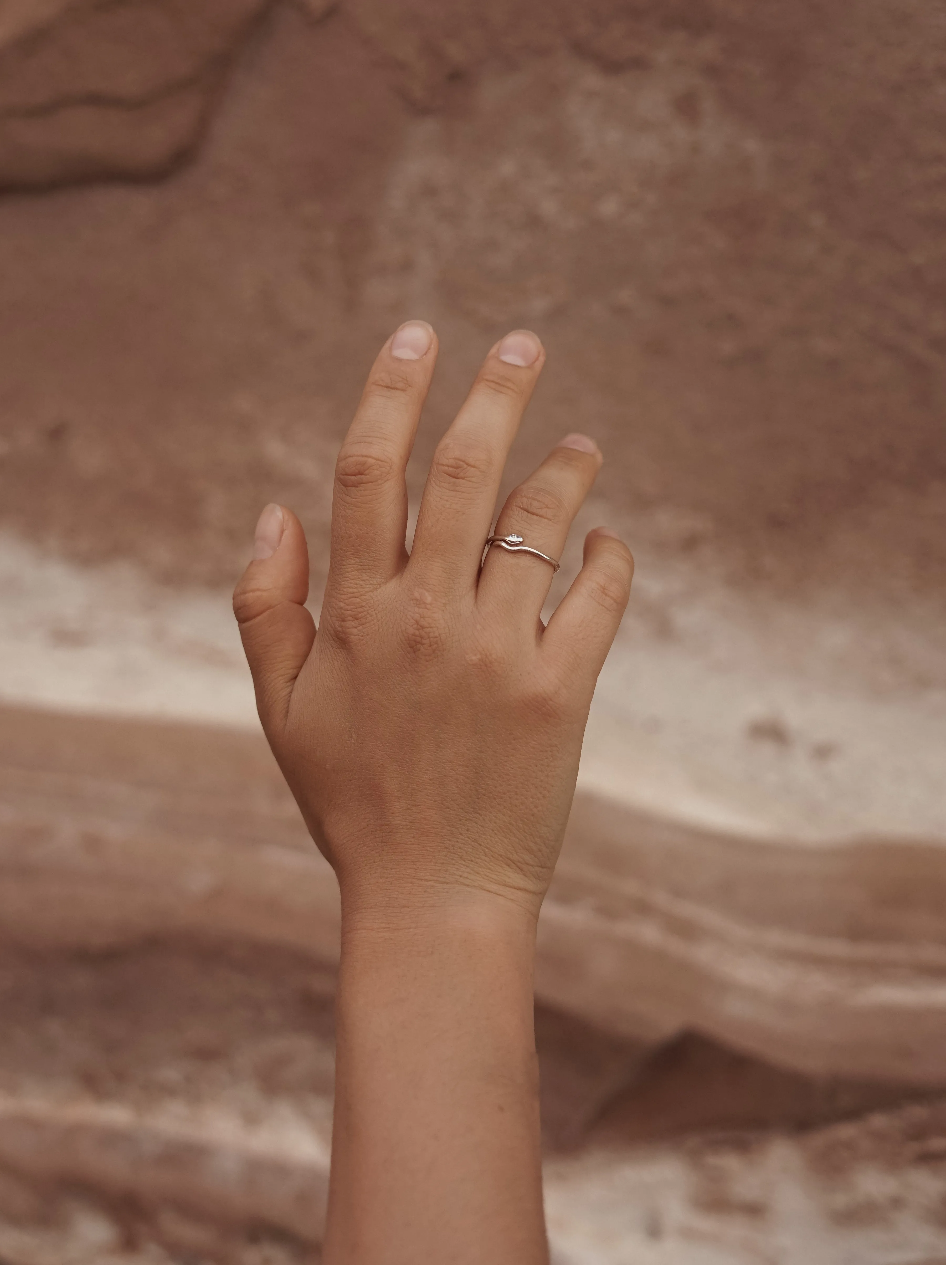 River Snake Ring | Gold   Diamond