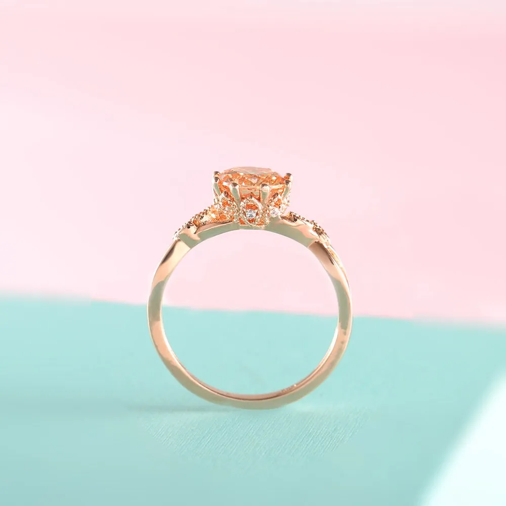 Rose Gold Leaf Ring