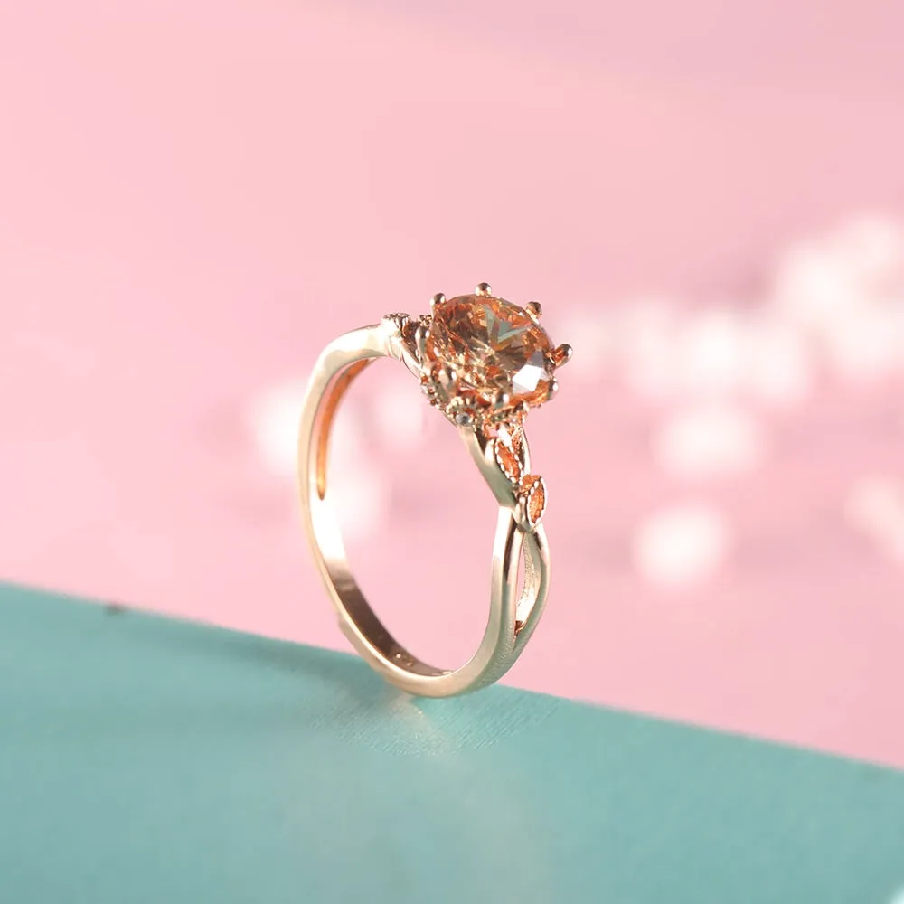 Rose Gold Leaf Ring