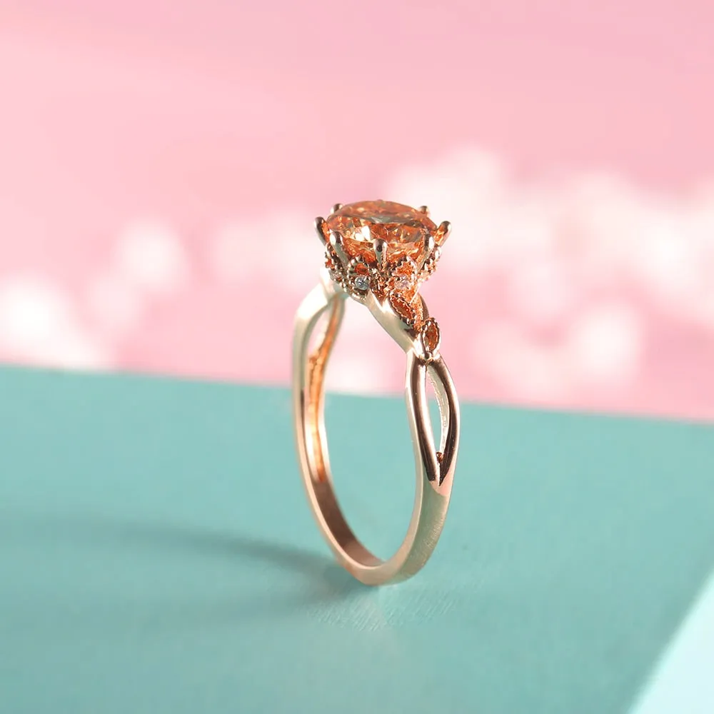 Rose Gold Leaf Ring
