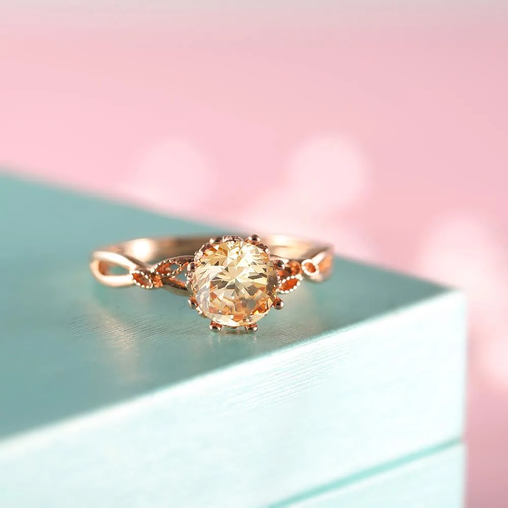 Rose Gold Leaf Ring