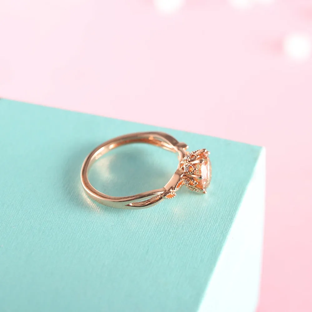 Rose Gold Leaf Ring