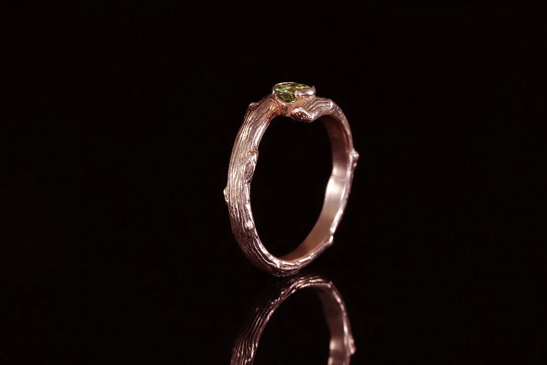 ROSE GOLD SPLIT TWIG RING