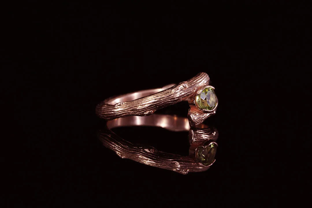 ROSE GOLD SPLIT TWIG RING