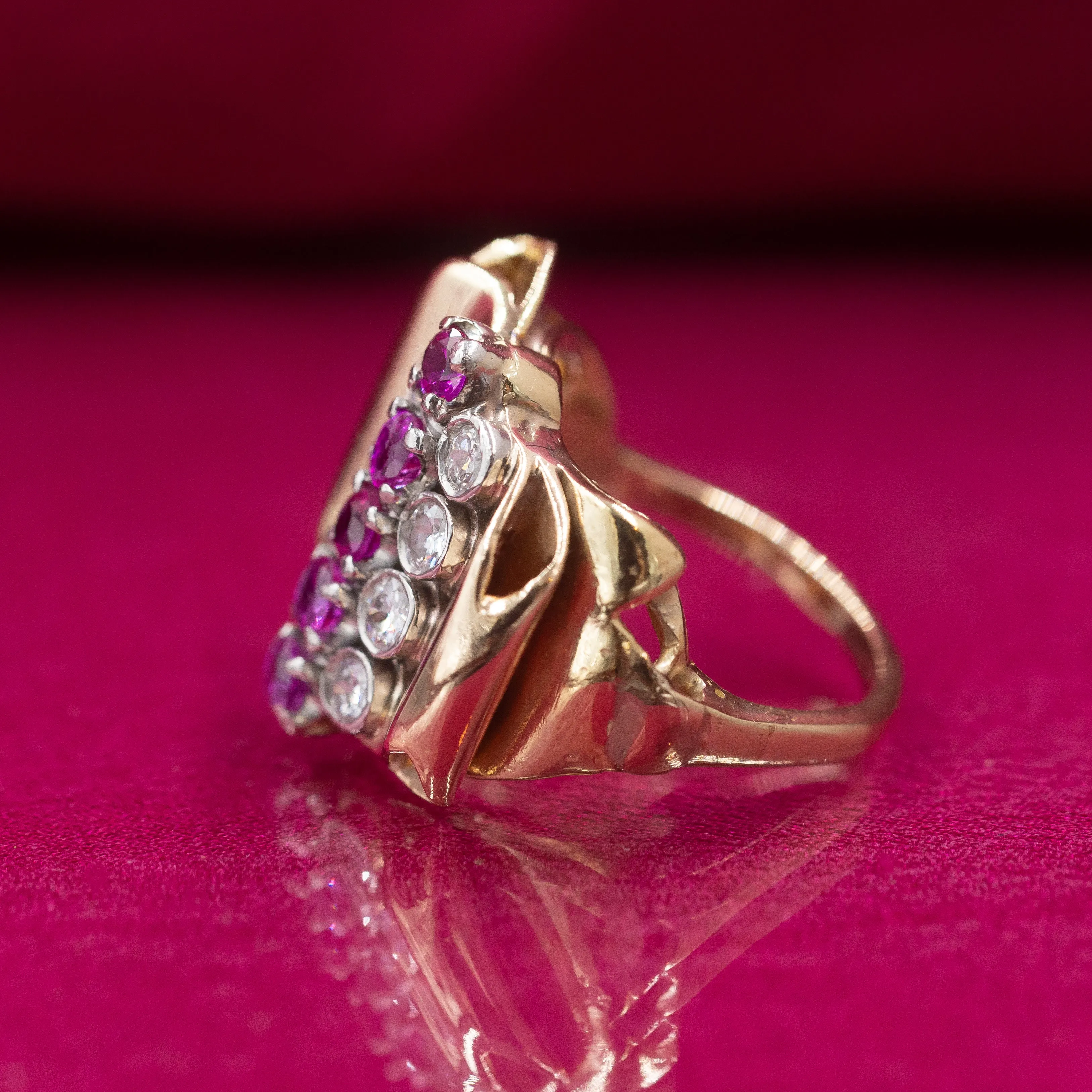 Ruby Bow Ring c1930
