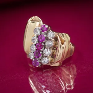 Ruby Bow Ring c1930