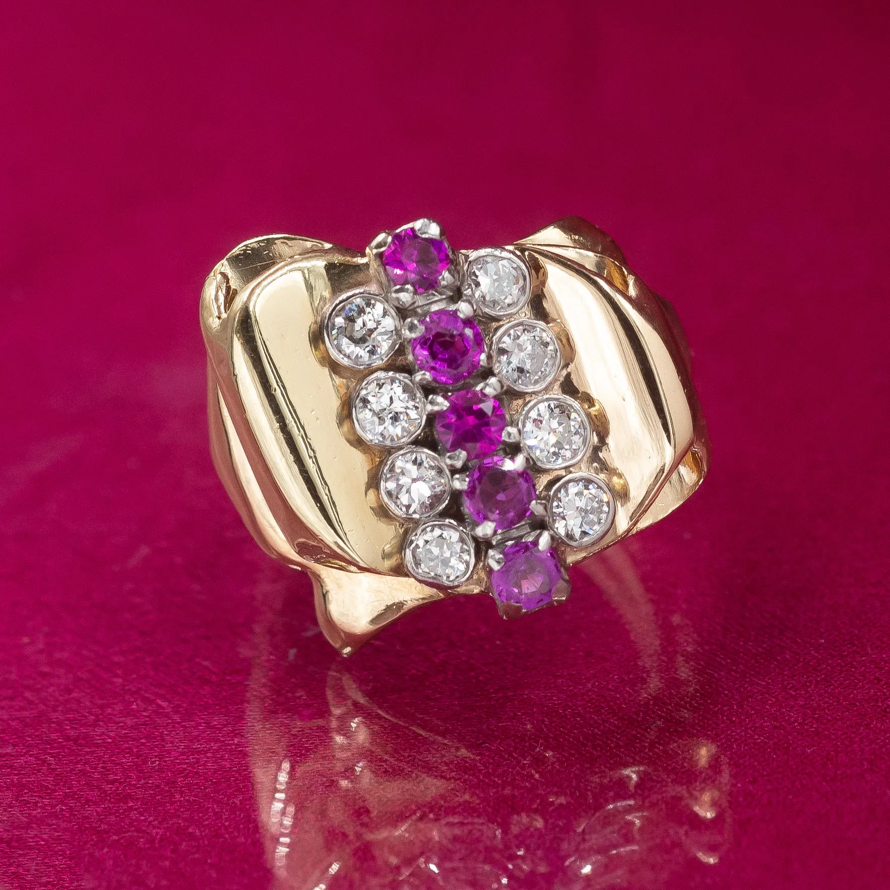 Ruby Bow Ring c1930