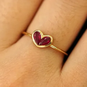 Ruby Heart Ring
