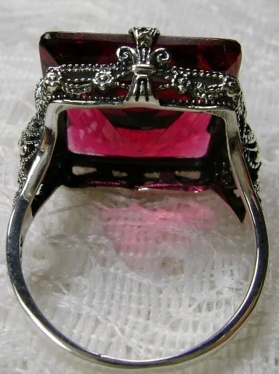 Ruby Ring, Size 7, 12ct Square Gem, Victorian Jewelry #D77 - Ready to Ship