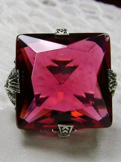 Ruby Ring, Size 7, 12ct Square Gem, Victorian Jewelry #D77 - Ready to Ship