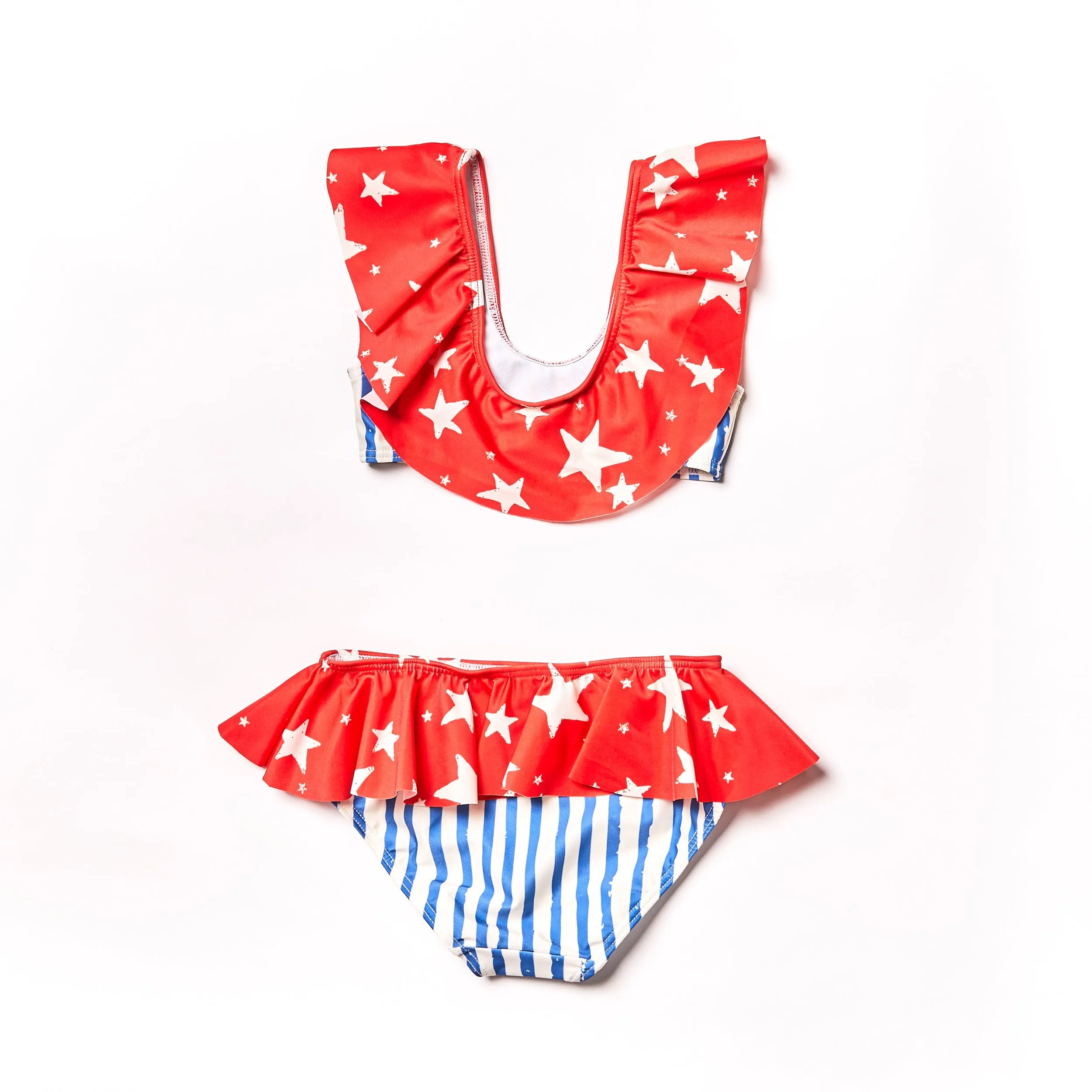 Ruffle Bikini // blue stripes // 2yrs // LAST ONE
