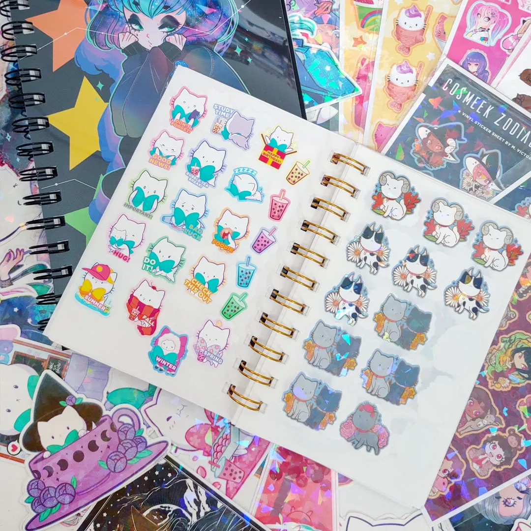 Sassy Kitties Summer Treats (Lined/Sketch/Sticker Album)