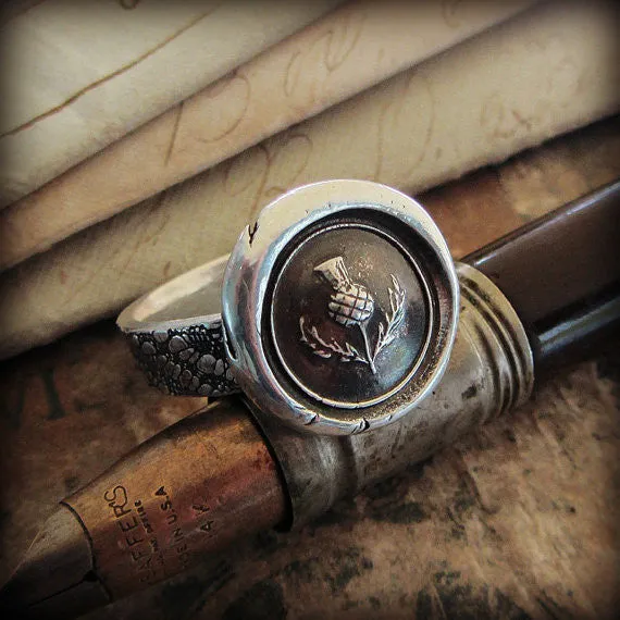 Scottish Thistle Wax Seal Ring