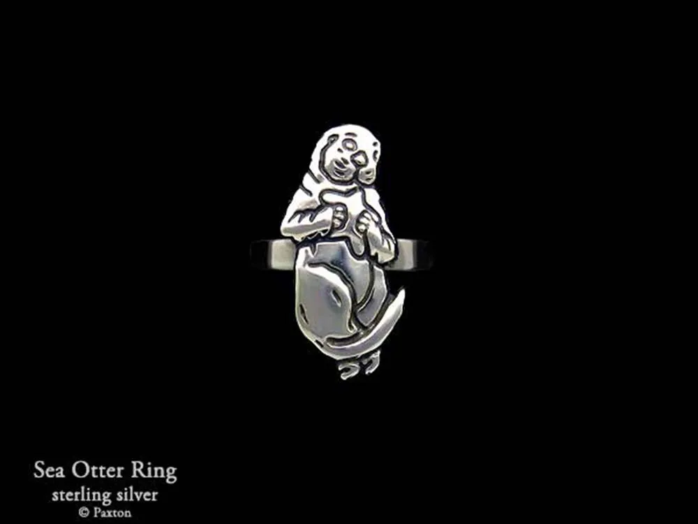 Sea Otter Ring Sterling Silver