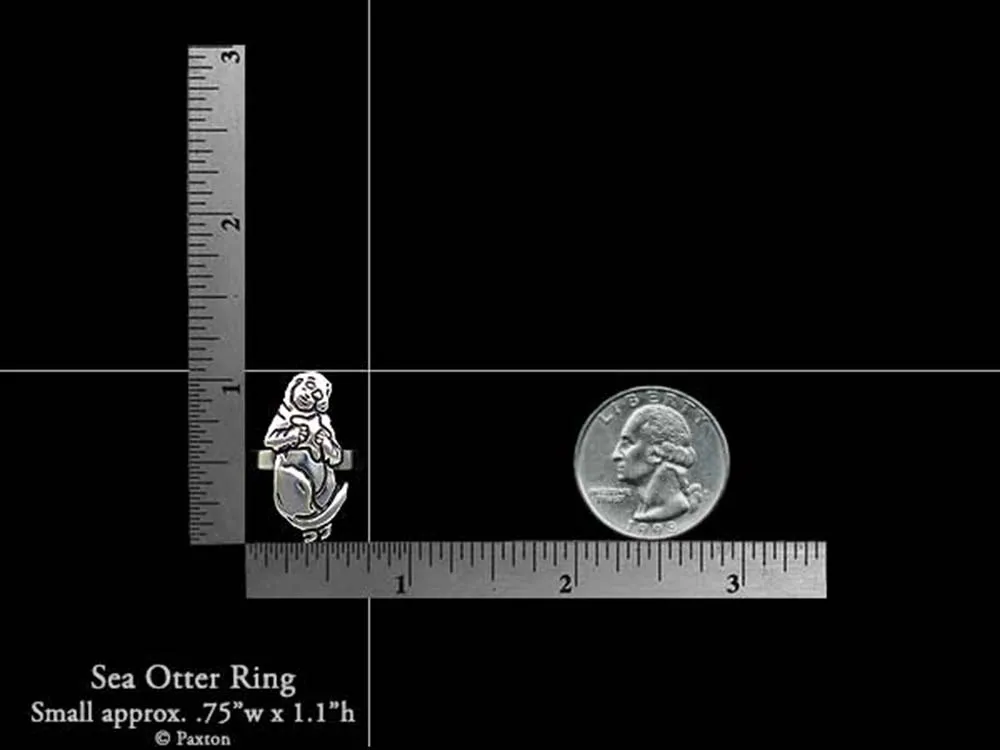 Sea Otter Ring Sterling Silver