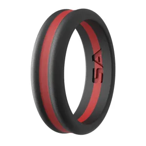 Silicone Ring | 2 Tone | Black/Red