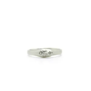 Silver Little Grey Lady Cameo Ring With Diamond