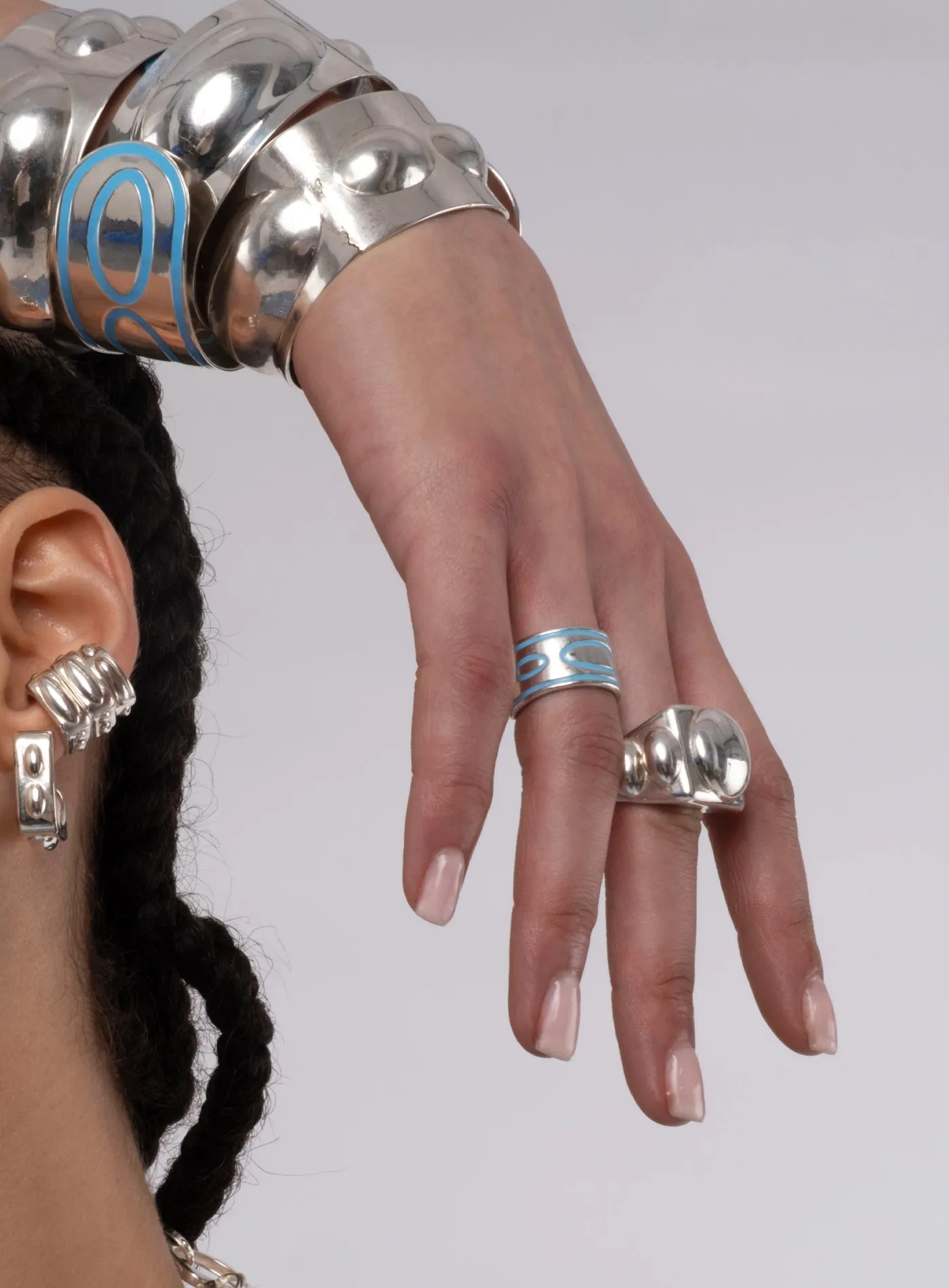 Silverie Blue Emanem Ring